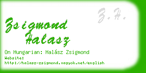 zsigmond halasz business card